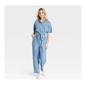 Universal Thread Denim Short Sleeved Boiler Suit / Jumpsuit - Size 8